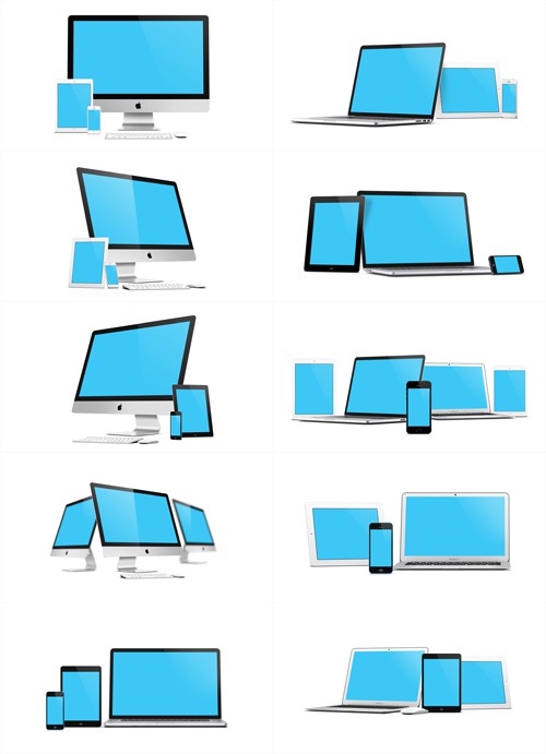 10 Apple Devices Mock up PSD