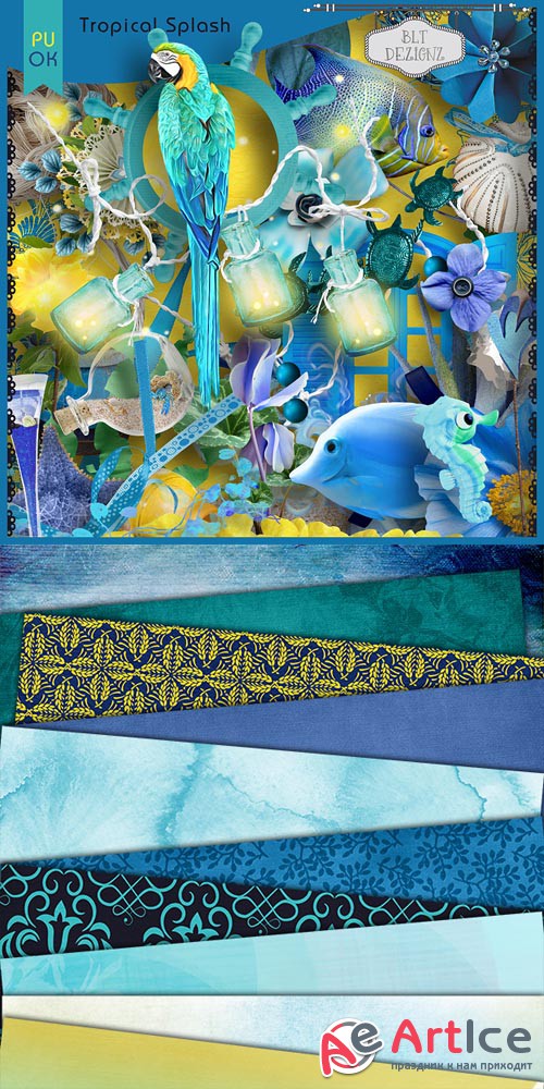 Scrap - Tropical Splash PNG and JPG