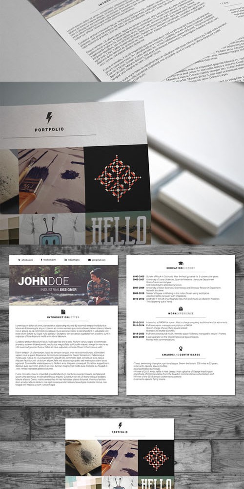 PSD Template - Full Width Resume