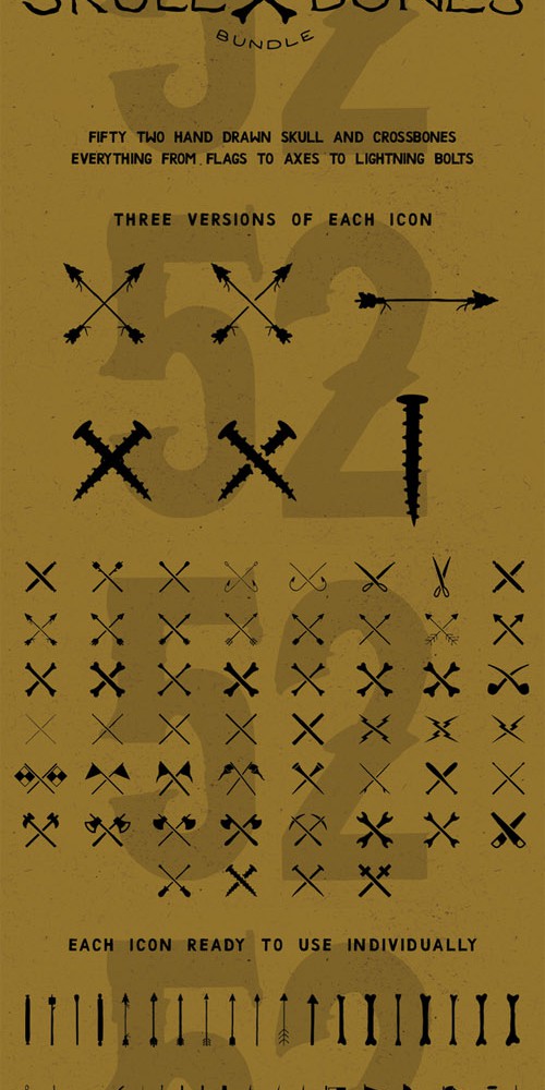 PSD - Skull and Crossbones Bundle