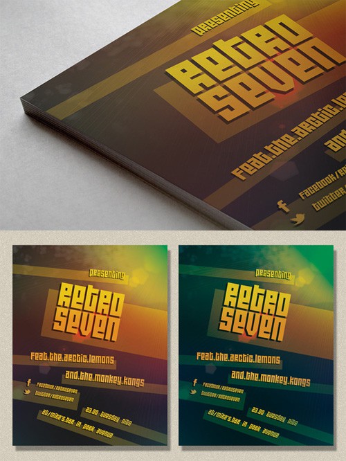 Flyer Template - Retro Seven