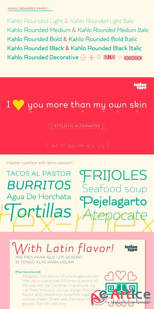 Kahlo Rounded Font Family