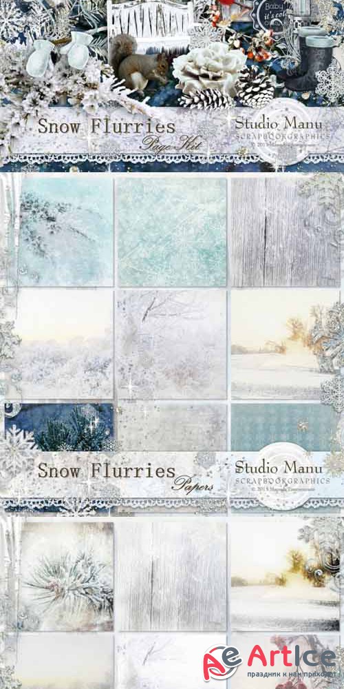 Scrap - Snow Flurries PNG and JPG