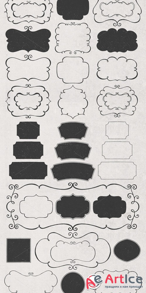 Creativemarket - Borders, Corners & Frames Super Kit 57719