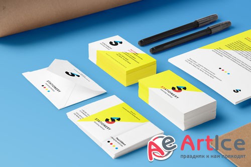 Stationery Presentation PSD Mockup