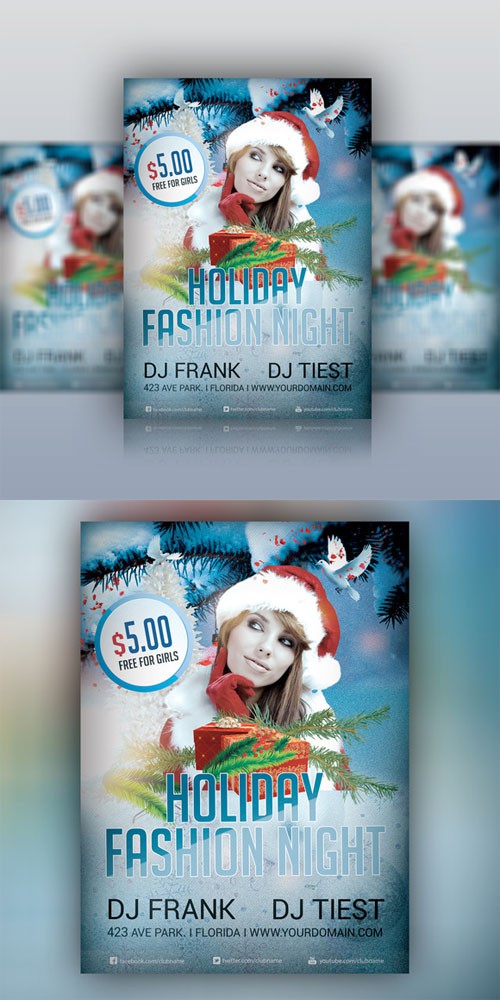 Holiday Fashion - Party Flyer Template