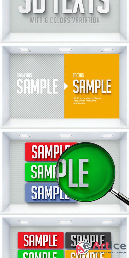 3D Text Effects - Creativemarket 12939