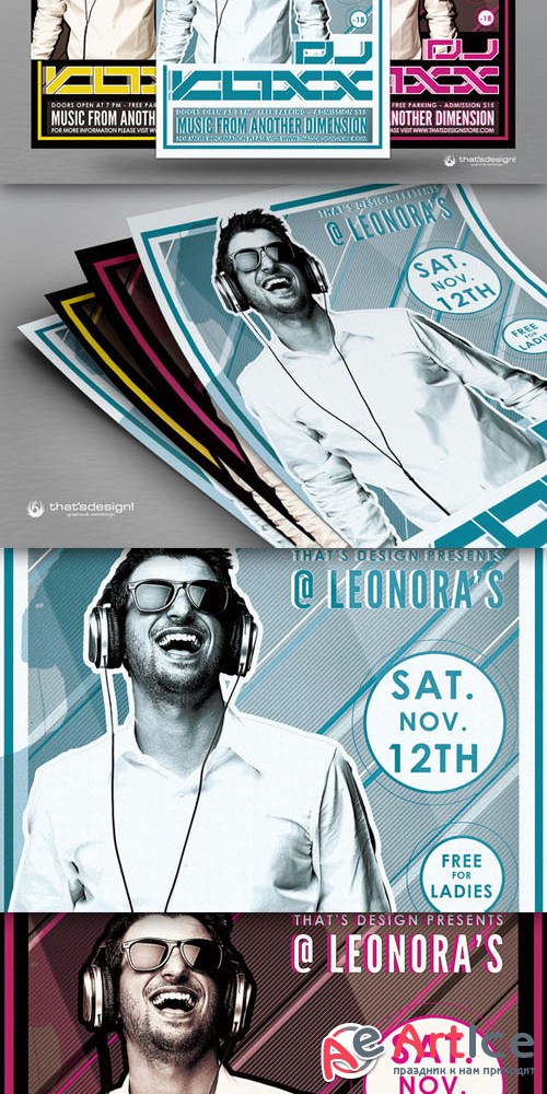 DJ Guest Flyer Template V4 - Creativemarket 133401