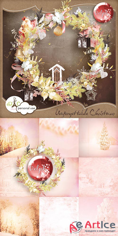 Scrap - Unforgettable Christmas PNG and JPG