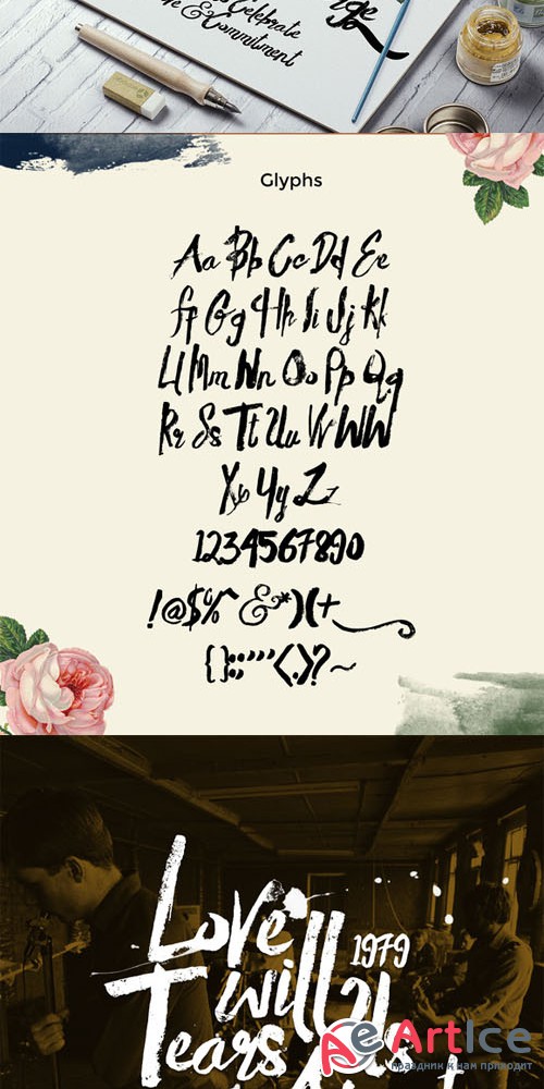 Basik Rough Typeface+bonus - CM 153552