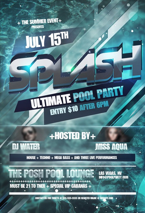 Flyer PSD - Splash Pool Party 