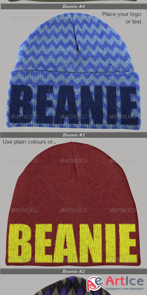 Graphicriver - Beanie Mock Ups 6761929