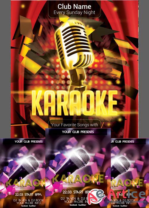 Karaoke Flyers Bundle part 1