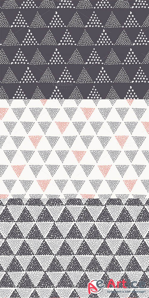 Triangles. Seamless Patterns. Set 4 - Creativemarket 232959