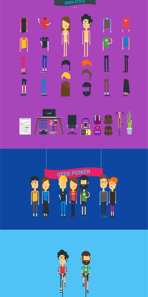 Vector Set - Geek Character Vol 1