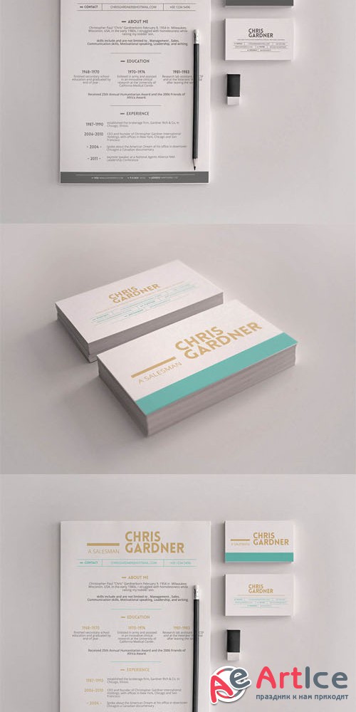 Minimalistic Resume & Business Cards Template