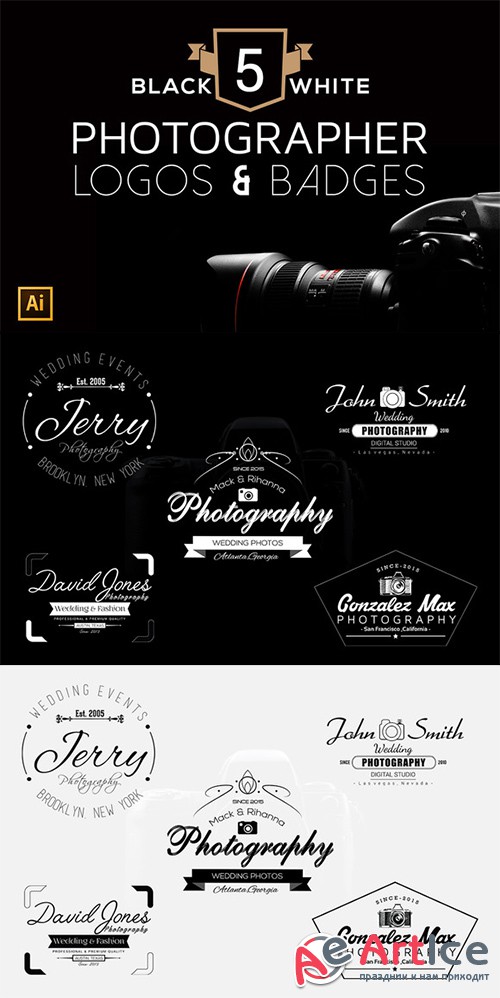 5 Photographer Logo & Badges - Creativemarket 338779