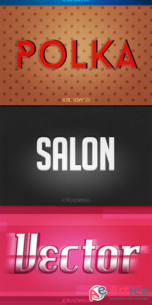 Retro Text Effects - Creativemarket 210149