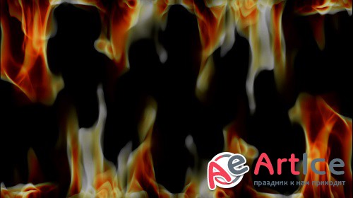 Real fire top bottom FullHD