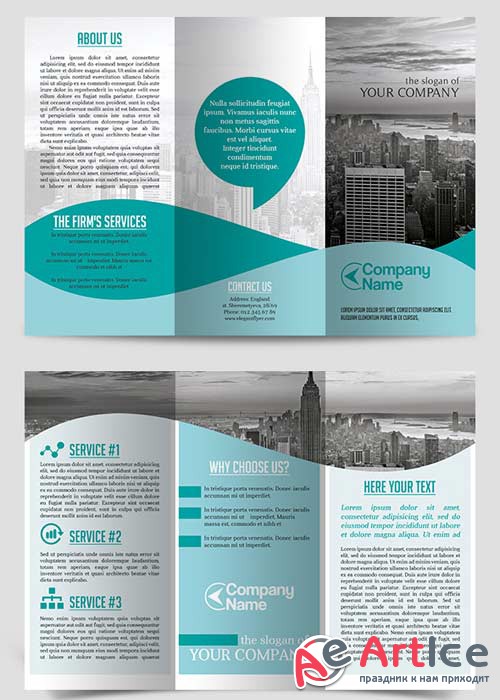 Business Company V02 Tri-Fold Brochure PSD Template