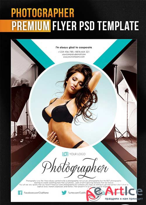 Photographer V7 Flyer PSD Template + Facebook Cover