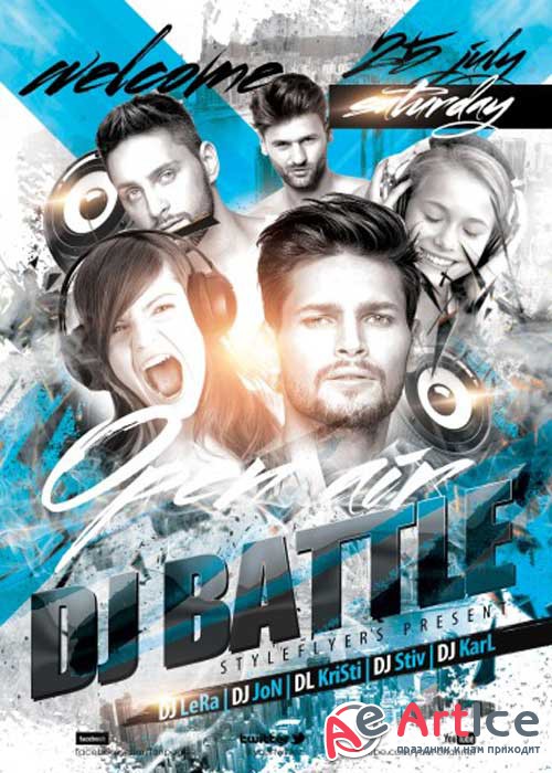 Dj Battle V4 PSD Flyer Template