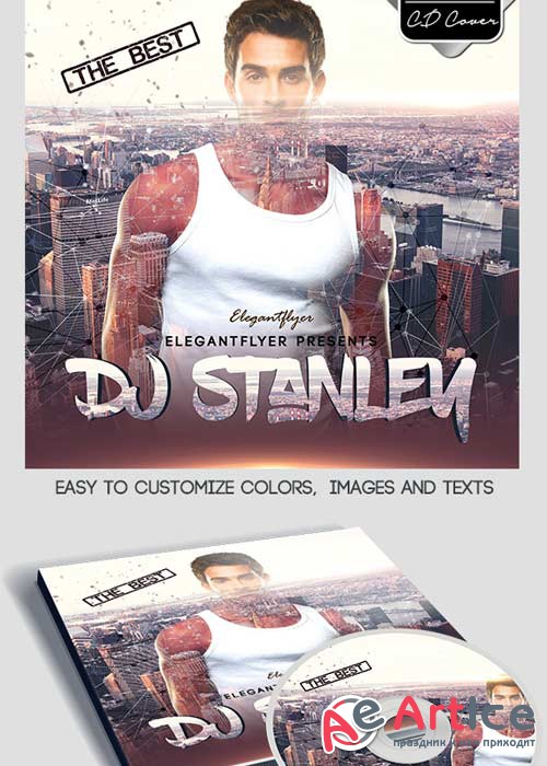 DJ Stanley CD Cover PSD Template