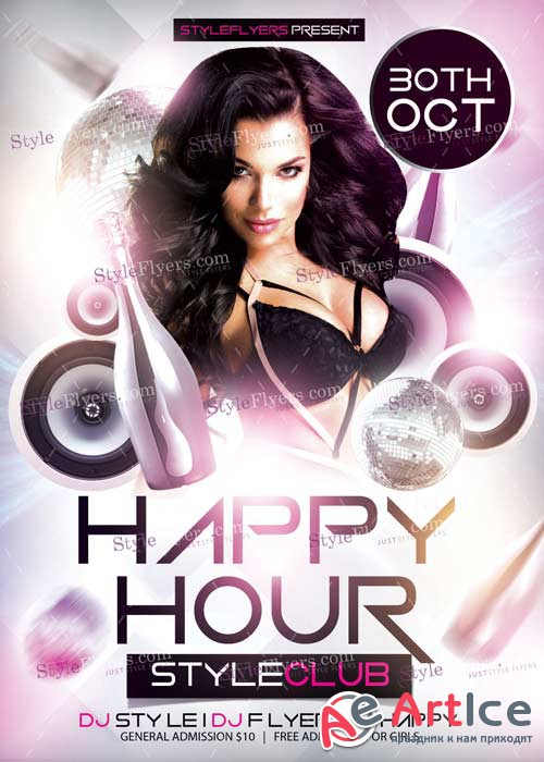 Happy Hour PSD V11 Flyer Template