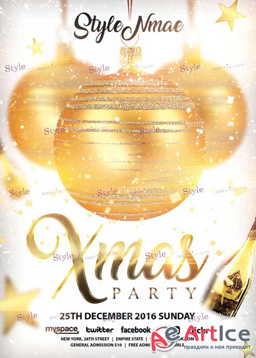 Xmas Party PSD V12 Flyer Template