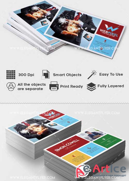 Corporate Premium Business card PSD V15 Template