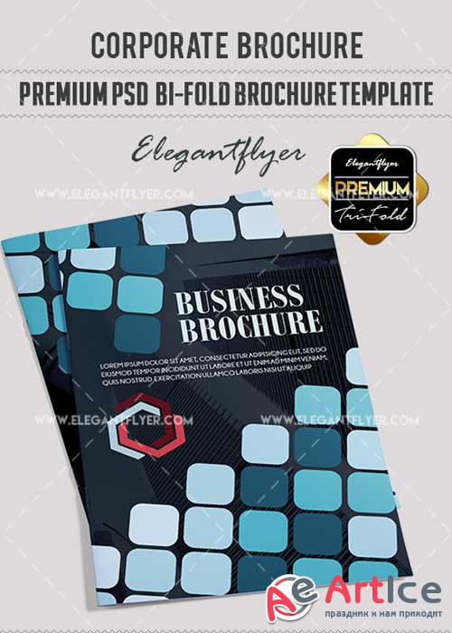 The Corporate Premium Bi-Fold PSD V5 Brochure Template