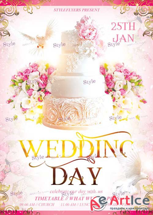 Wedding Day PSD V11 Flyer Template