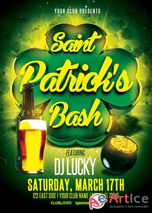 St Patricks Bash V9 Flyer Template