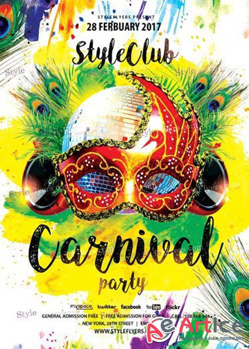 Carnival Party V16 PSD Flyer Template