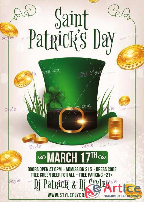 St. Patricks Day PSD V15 Flyer Template