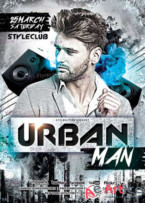 Urban Man V9 PSD Flyer Template