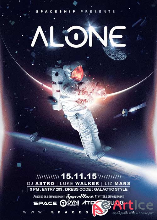 Alone In The Space V5 Flyer Template