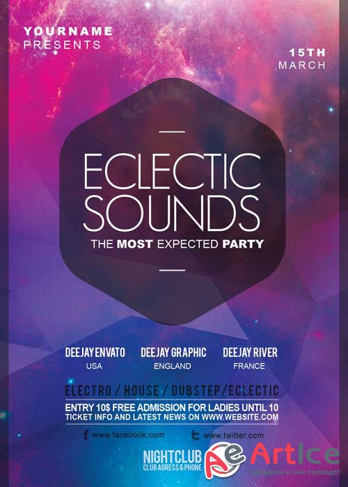 Eclectic Sound V29 FlyerTemplate