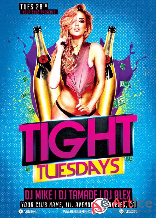 Tight Tuesdays V19 Flyer Template