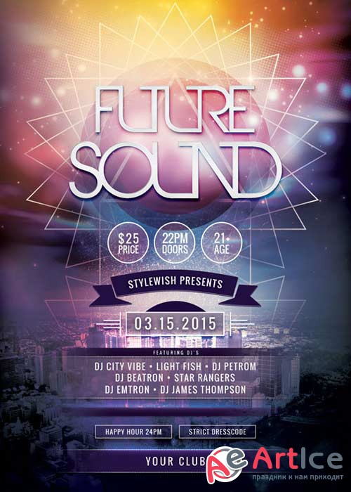 Future Sound V15 Flyer PSD Template