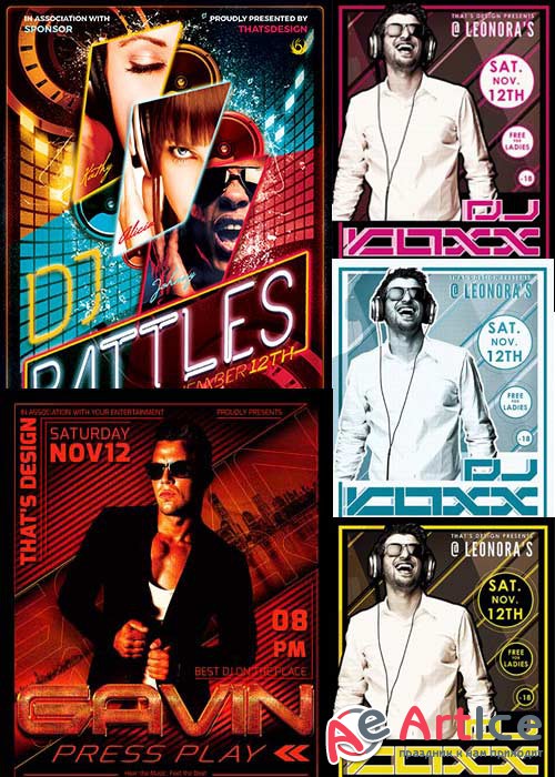 Dj Party 3in1 V1 Flyer Template