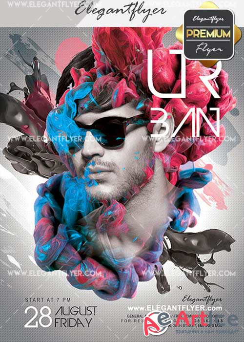 Urban Party V24 Flyer PSD Template + Facebook Cover