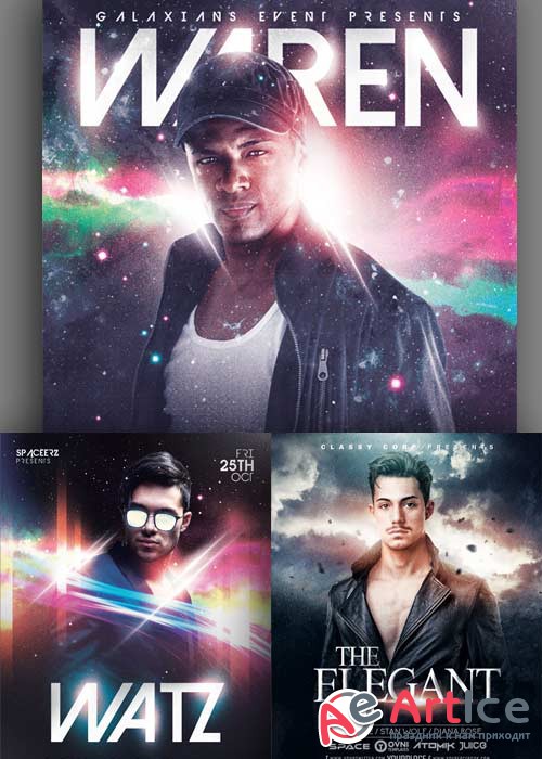 Guest Dj 3in1 V4 Flyer Template