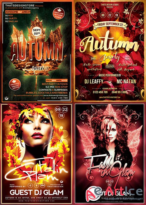 Autumn Party 3in1 V1 Flyer Template