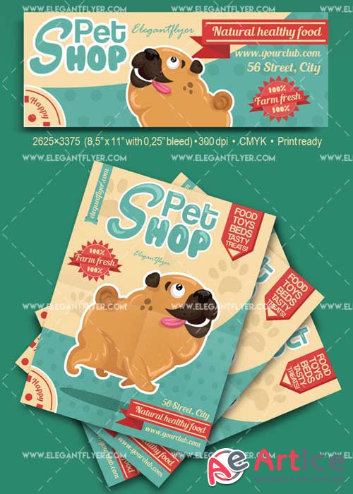 Pet Shop V11 Flyer PSD Template + Facebook Cover