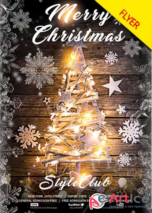 Merry Christmas V32 Flyer PSD Template