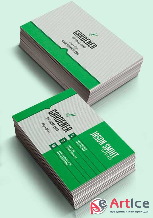 Gardener V1 2018 Business Card Templates PSD