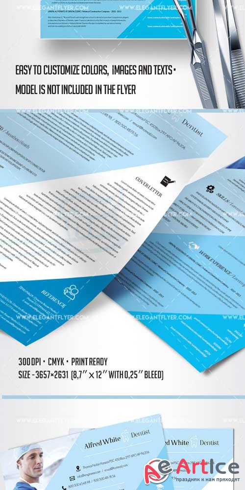 Premium CV and Cover Letter V3 2018 PSD Template