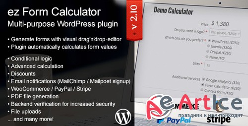 CodeCanyon - ez Form Calculator v2.10.3.1 - WordPress plugin - 7595334