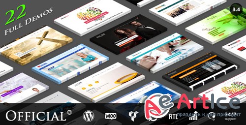 ThemeForest - Official v3.4 - Website WordPress Theme + RTL - 8852473